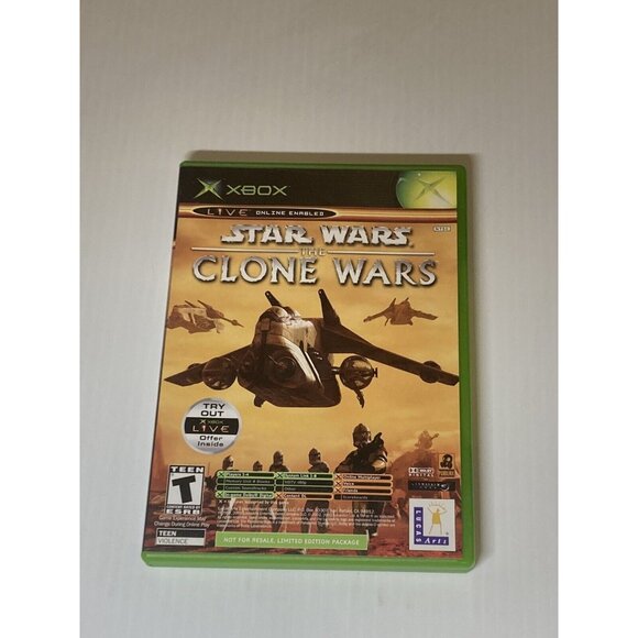 Star Wars The Clone Wars + Tetris Worlds (Original Xbox) CIB COMPLETE & TESTED - Picture 1 of 8
